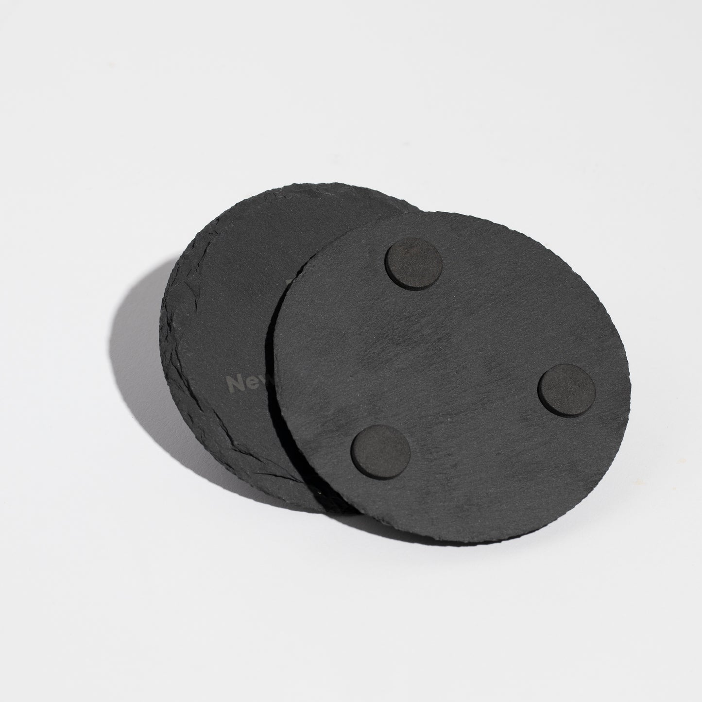 Round Slate Coasters - New School Montessori - Set of 2