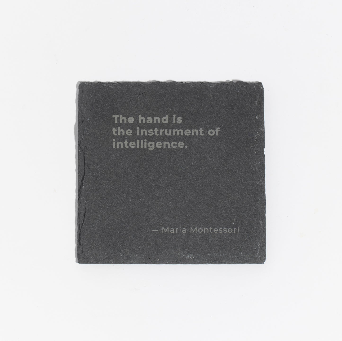 Square Slate Coasters with Montessori Quotes - Set of 2